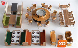 Cafe Furniture Skp Files 